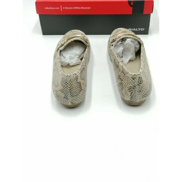 Rialto Guiding Loafer Flats Snakeskin Print Women's US 7W New - Picture 7 of 11